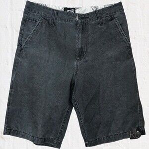 Vans Men’s Gray Striped Shorts Size 28 Skate Chino Casual Cotton Blend